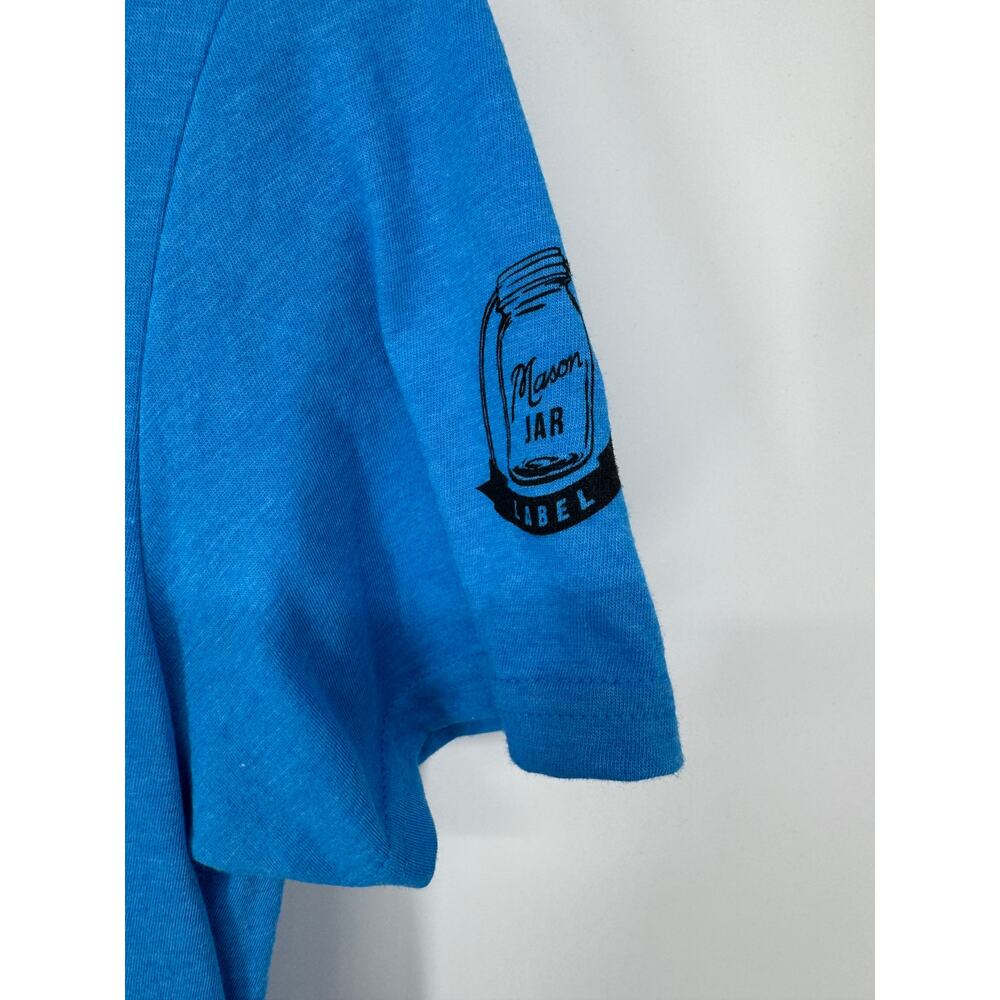Mason Jar Label Idaho Graphic TShirt Small Blue Souvenir Travel Tee Cotton Blend - Picture 5 of 6